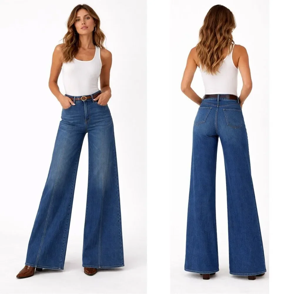 NEW FRAME Vintage Palazzo Wide Leg jeans
